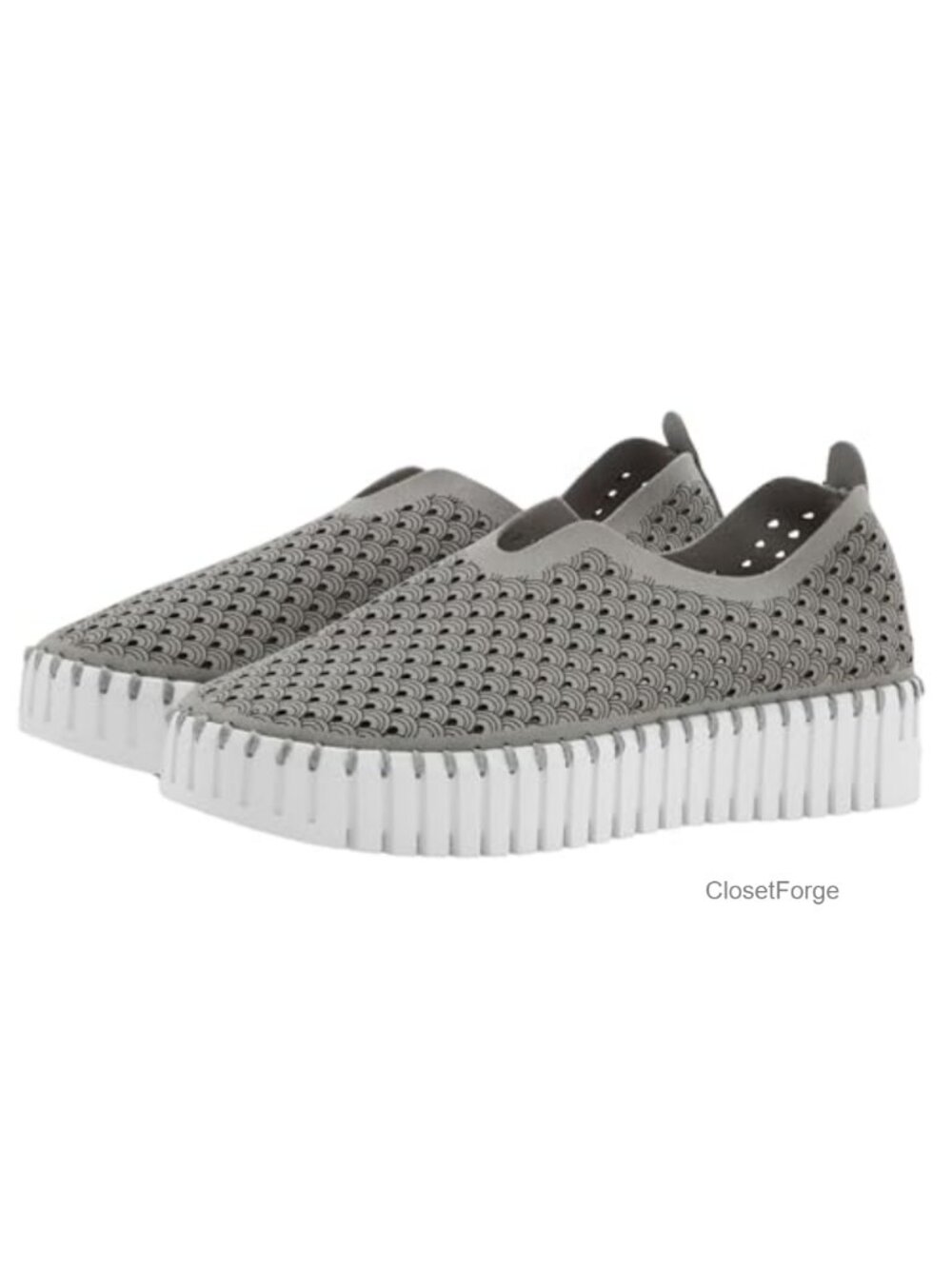 Ilse Jacobsen Tulip Platform Slip-On Laser Cut Faux Leather Low-Top